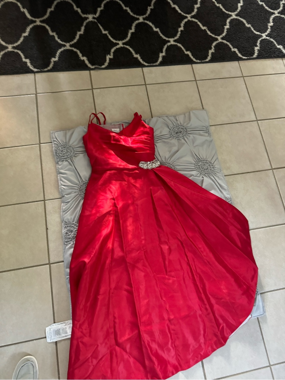 Blue Gorgeous Red Dress with Spaghetti Straps